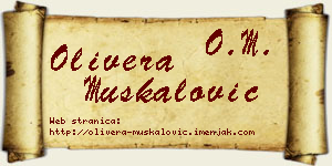 Olivera Muskalović vizit kartica